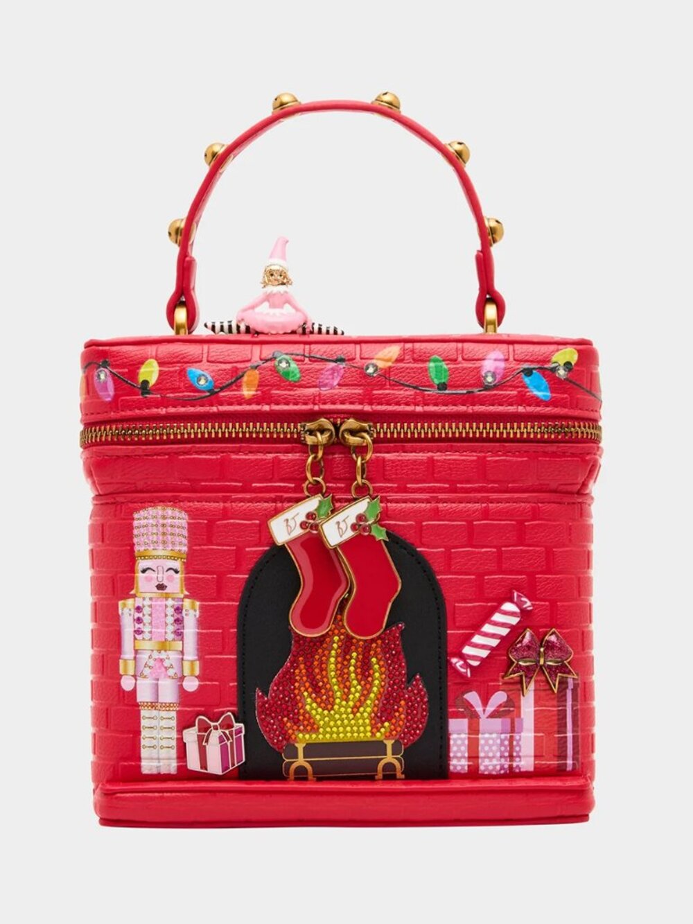 Betsey Johnson Kitsch Cozy Up (LIGHTS-UP) Red Crossbody Bag NWT